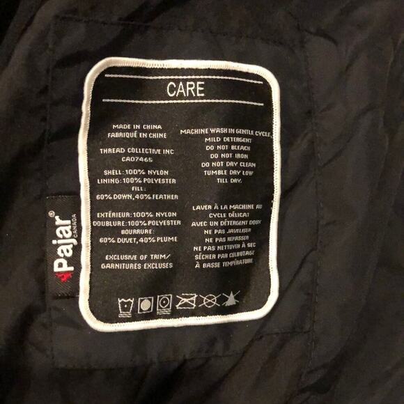 Pajar Men's Jacket &Coats Pajar Canada Down Parka- Ski coat Black| Size: S EUC - Picture 10 of 13